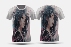 Next Print Anime character listening to music Printed t-shirt - Next Print