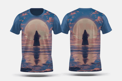 Next Print Anime moon landscape Printed t-shirt - Next Print