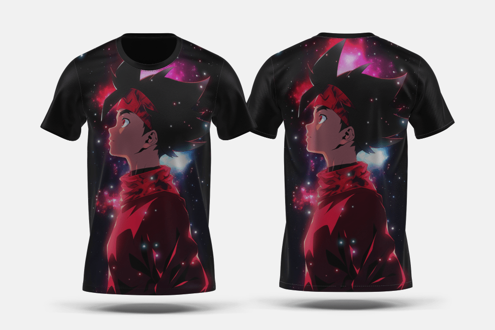 Next Print Anime style character in space Printed t-shirt - Next Print