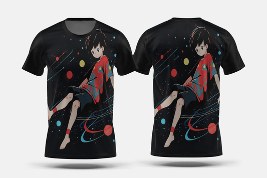 Next Print Anime style character in space Printed t-shirt - Next Print