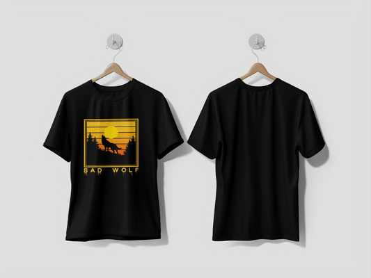 NEXT PRINT Bad Wolf Retro Vintage T-Shirt Design - Next Print