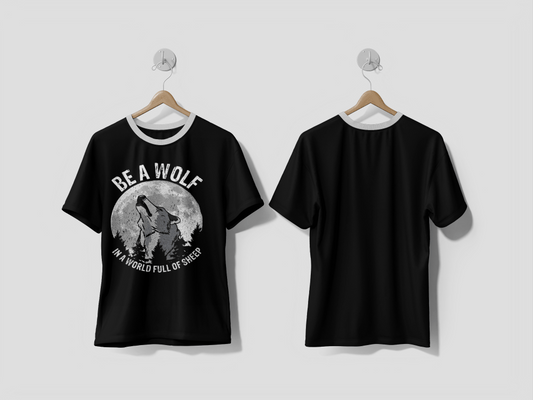 NEXT PRINT Be A Wolf In A World Full Of Sheep colorful Graphic T-Shirt - Next Print