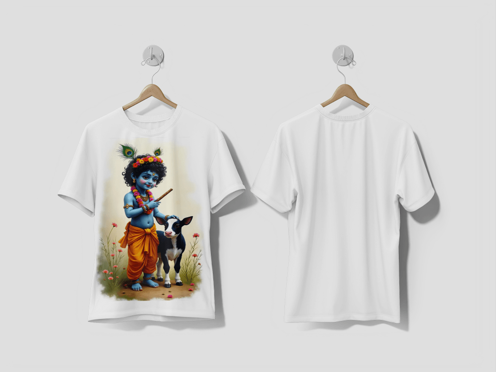 NEXT PRINT Beautiful Radha...Krishna Design printed t-shirt - Next Print