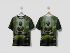 NEXT PRINT Buddha statue in nature Design printed t-shirt - Next Print