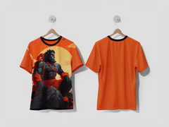 Next Print Cartoon portrait of hindu god design t-shirt - Next Print