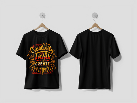 Next Print Creativity quote background lettering style printed t-shirt - Next Print