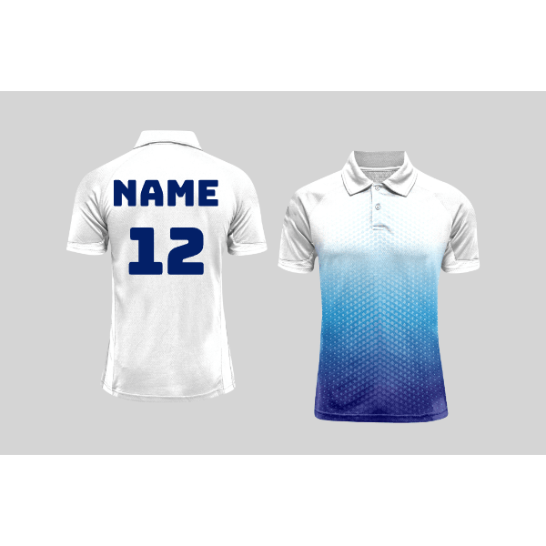 Next Print Cricket Polo Half White Customized Jersey NPCWH00A476 - Next Print