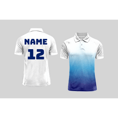 Next Print Cricket Polo Half White Customized Jersey NPCWH00A476 - Next Print