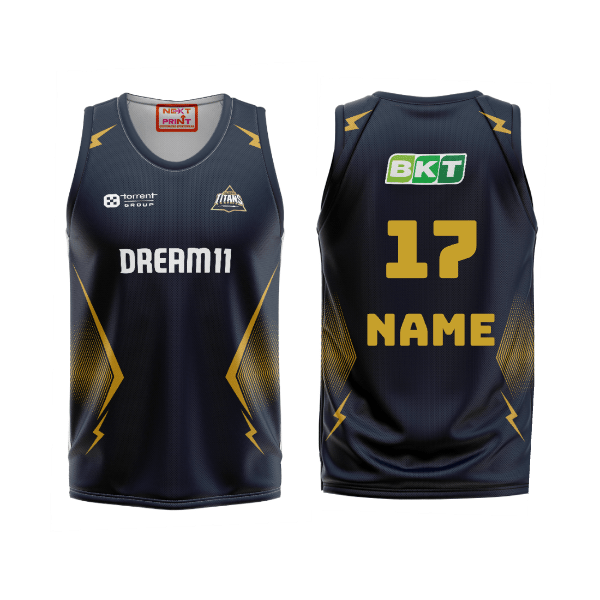 Next Print Customisable Ipl Gujrat Basketball jersey - Next Print