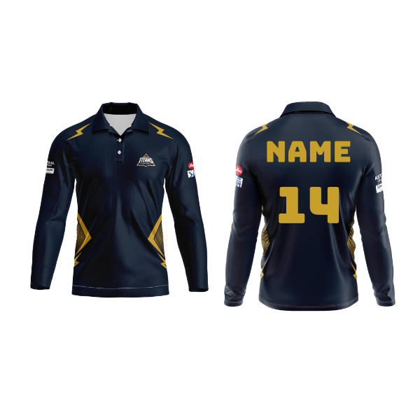 Next Print Customisable Ipl Gujrat Polo collar full sleeves jersey - Next Print