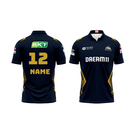 Next Print Customisable Ipl Gujrat Polo collar jersey - Next Print