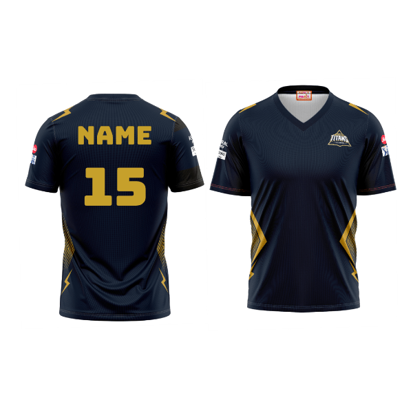 Next Print Customisable Ipl Gujrat V Neck jersey - Next Print