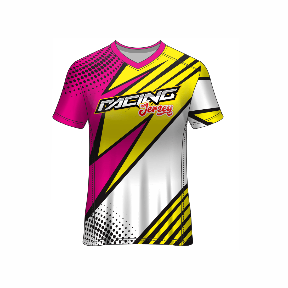 Next Print Customised All Over Printed V Neck T-Shirt NP0000S670 - Next Print