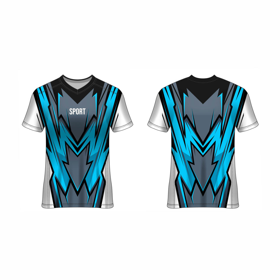 Next Print Customised All Over Printed V Neck T-Shirt NP0000S671 - Next Print