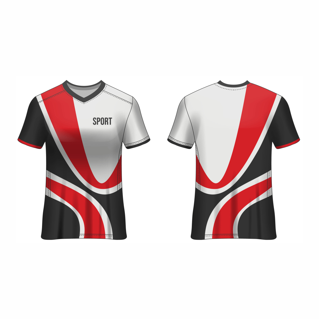 Next Print Customised All Over Printed V Neck T-Shirt NP0000S682 - Next Print