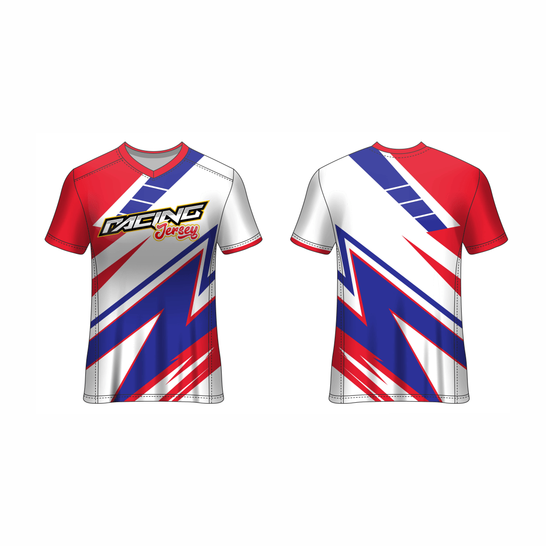 Next Print Customised All Over Printed V Neck T-Shirt NP0000S692 - Next Print