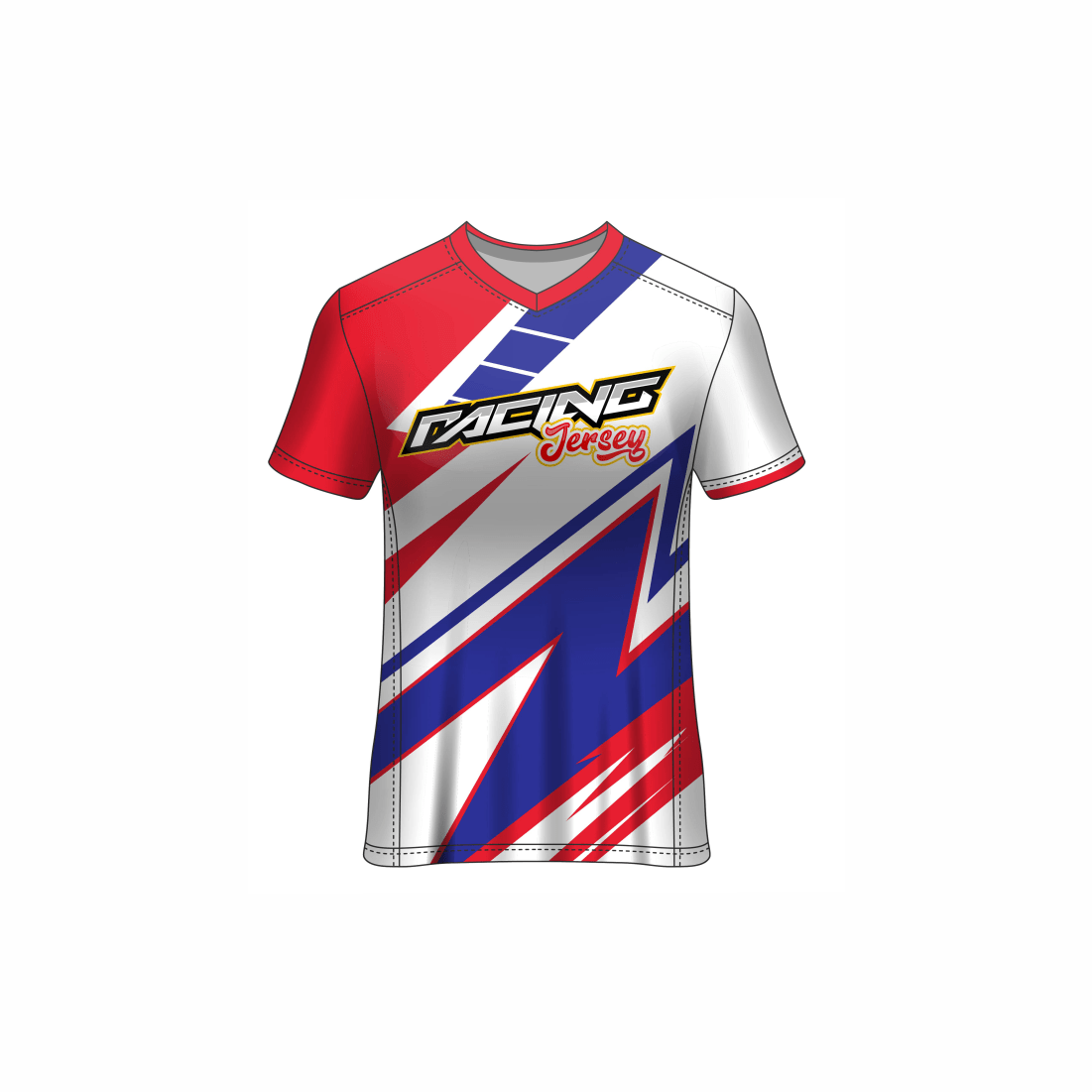 Next Print Customised All Over Printed V Neck T-Shirt NP0000S692 - Next Print