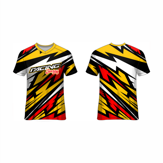 Next Print Customised All Over Printed V Neck T-Shirt NP0000S695 - Next Print