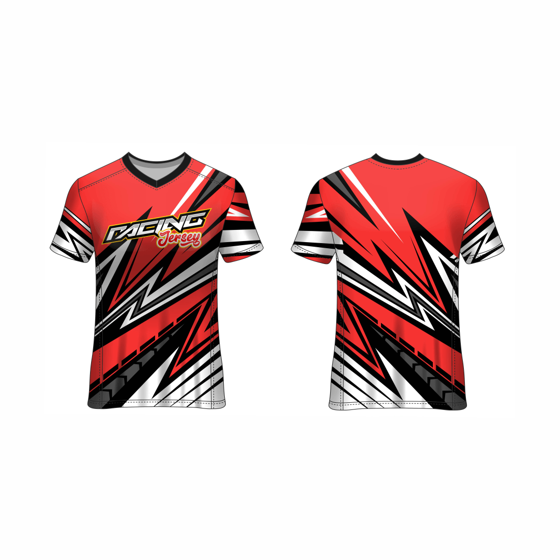 Next Print Customised All Over Printed V Neck T-ShirtNP0000S673 - Next Print