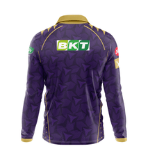 Next Print Customised Ipl Kolkata Knight Riders Printed Polo Collar Full Sleeves Jersey. - Next Print