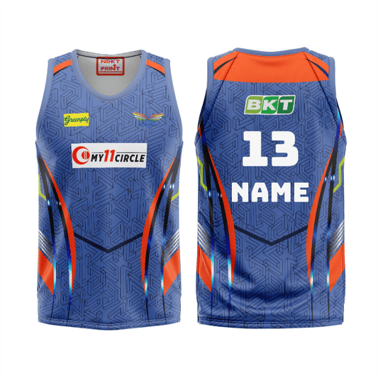 Next Print Customised Ipl Lucknow Super Giants Printed Basketball Jersey. - Next Print