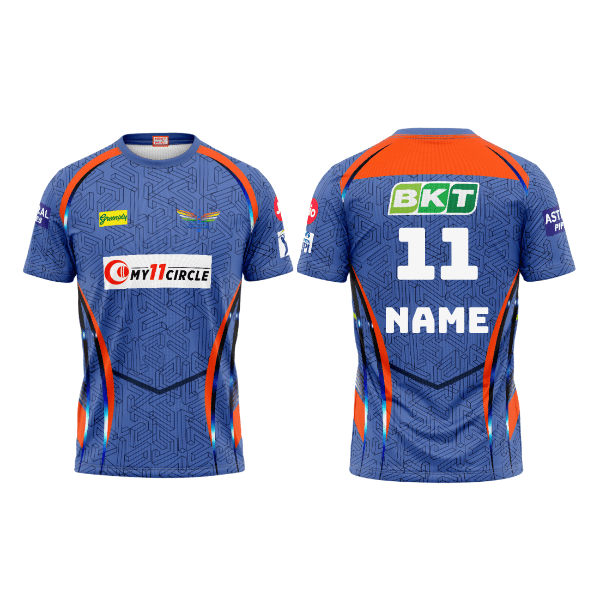 Next Print Customised Ipl Lucknow Super Giants Printed Round Neck Jersey. - Next Print