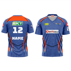 Next Print Customised Ipl Lucknow Super Giants Printed V Neck Jersey. - Next Print