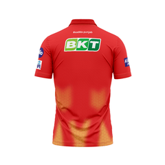 Next Print Customised Ipl Punjab Kings Printed Polo Collar Jersey - Next Print