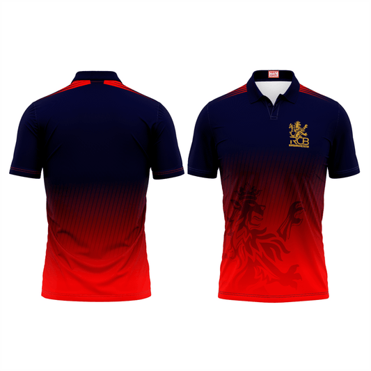 Next Print Customised Ipl Royal Challengers Bengaluru Printed Polo Collar 2025 Jersey - Next Print