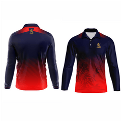 Next Print Customised Ipl Royal Challengers Bengaluru Printed Polo Collar Full Sleeves 2025Jersey - Next Print