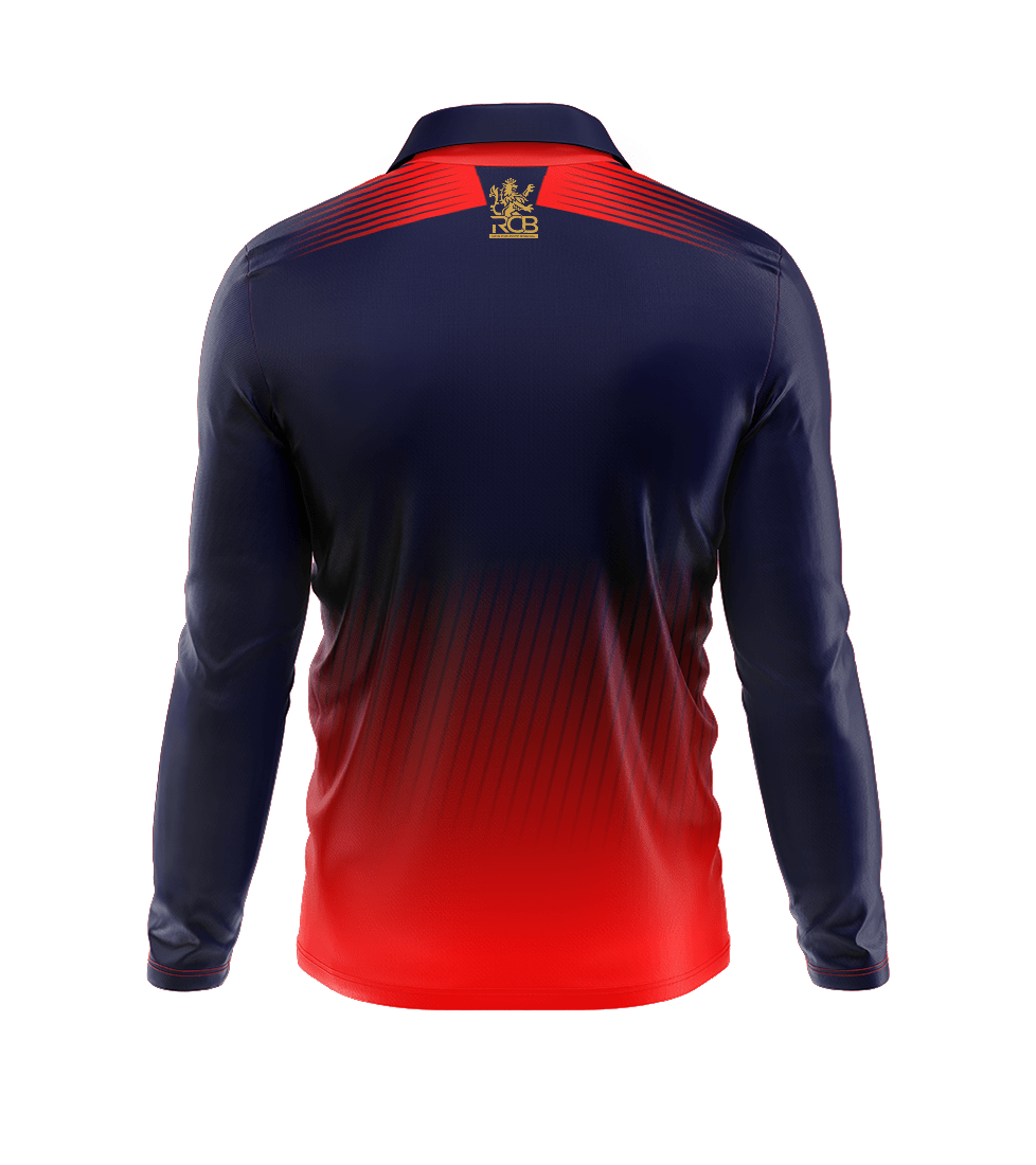 Next Print Customised Ipl Royal Challengers Bengaluru Printed Polo Collar Full Sleeves 2025Jersey - Next Print