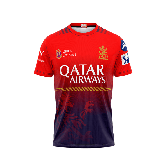 Next Print Customised Ipl Royal Challengers Bengaluru Printed round neck Jersey. - Next Print