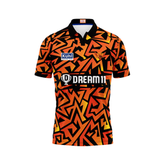 Next Print Customised Ipl Sunrisers Hyderabad Printed Polo Collar Jersey. - Next Print