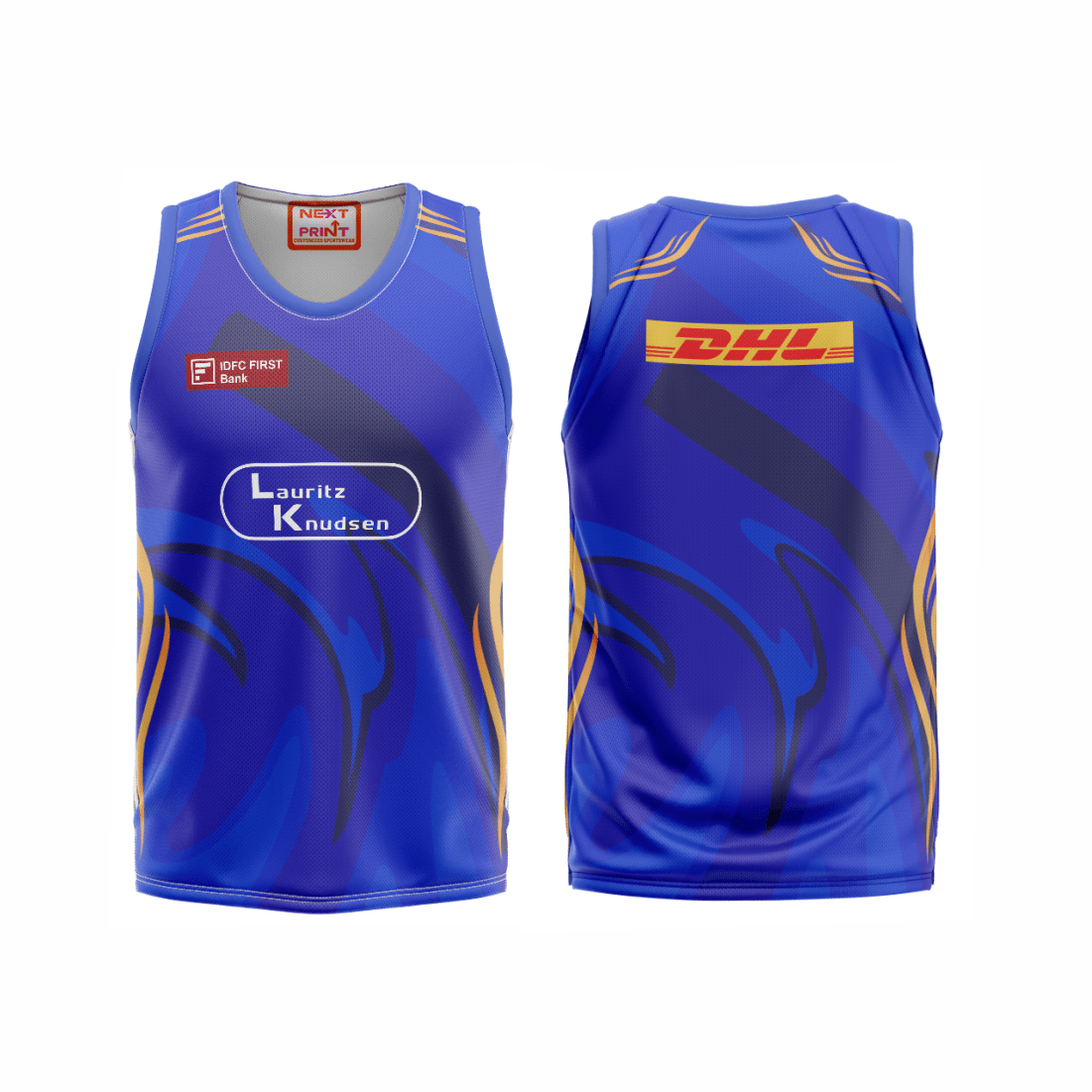 Next Print Customised Mumbai Jersey Printed Basketball T-Shirt. - Next Print