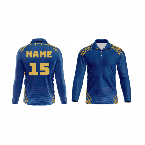 Next Print Customised Mumbai Jersey Printed Polo Collar Full Sleeves - Next Print