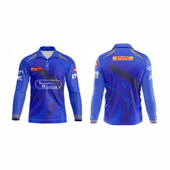 Next Print Customised Mumbai Jersey Printed Polo Collar Full Sleeves T-Shirt. - Next Print