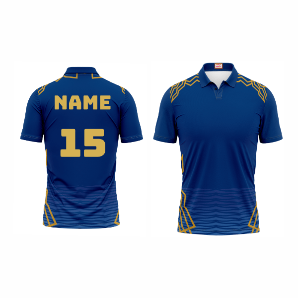 Next Print Customised Mumbai Jersey Printed Polo Collar Jersey T-Shirt. - Next Print