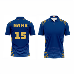 Next Print Customised Mumbai Jersey Printed Polo Collar Jersey T-Shirt. - Next Print