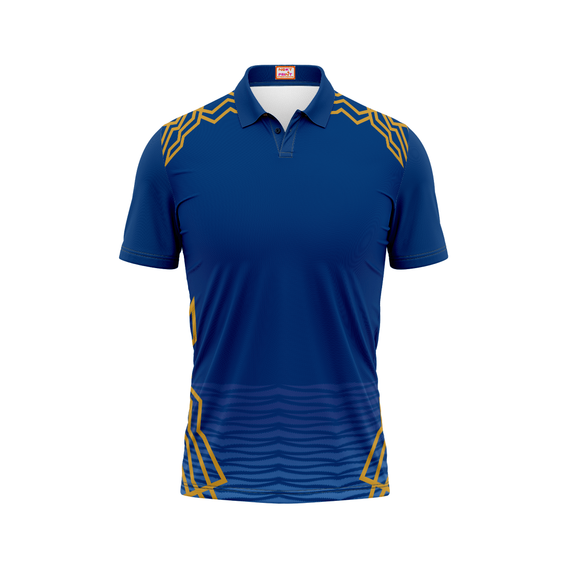 Next Print Customised Mumbai Jersey Printed Polo Collar Jersey T-Shirt. - Next Print