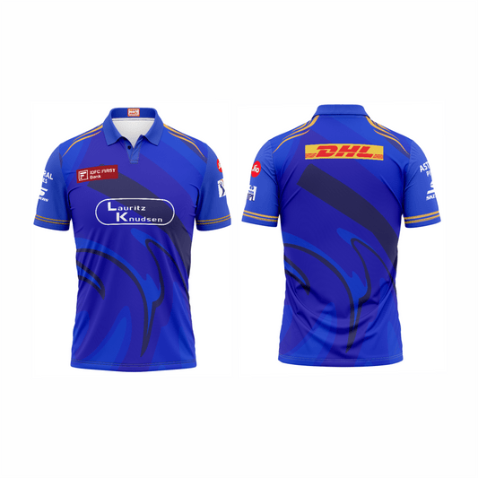 Next Print Customised Mumbai Jersey Printed Polo Collar T-Shirt. - Next Print