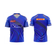 Next Print Customised Mumbai Jersey Printed V Neck T-Shirt. - Next Print