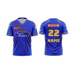 Next Print Customised Mumbai Jersey Printed V Neck T-Shirt. - Next Print