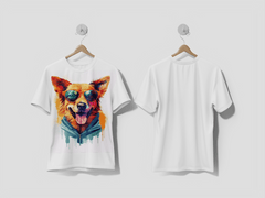NEXT PRINT Digital art cute dog Printed t-shirt - Next Print