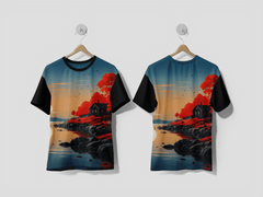 NEXT PRINT Digital art isolated house Design printed t-shirt - Next Print