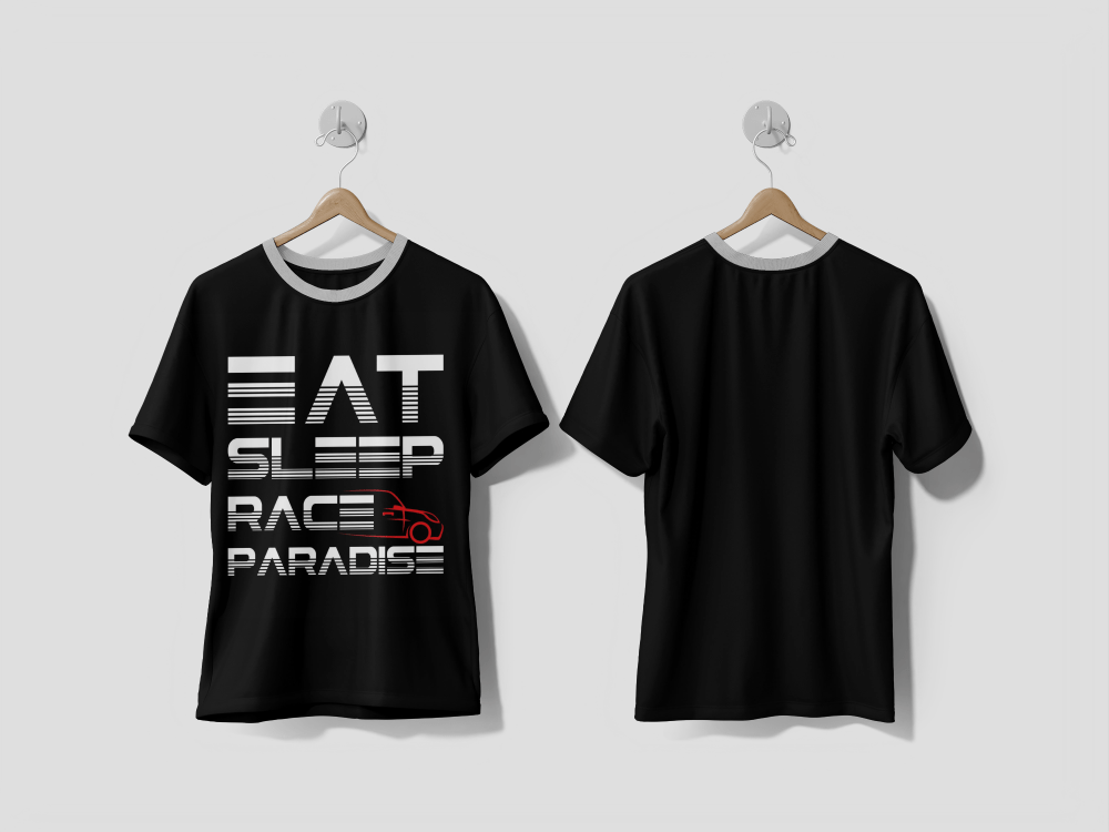 Next Print Eat sleep race paradise typography t shirt design - Next Print