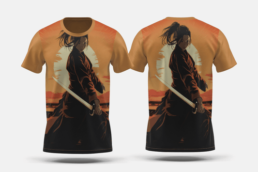 Next Print Full shot ninja wearing equipment Printed t-shirt - Next Print