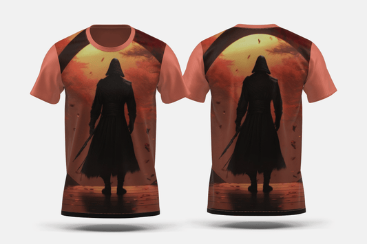 Next Print Full shot ninja wearing equipment Printed t-shirt - Next Print