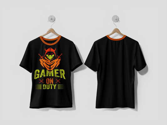 NEXT PRINT Gamer on duty Gaming Design t-shirt - Next Print