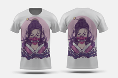 Next Print Geisha mask oni japan design illustration Printed t-shirt - Next Print