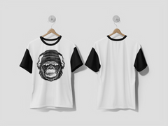 Next Print Gorilla head in monochrome style Design Printed T-shirts - Next Print